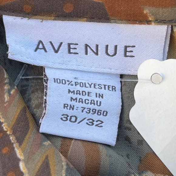 Avenue Vintage 90s pattern shirt / men’s / size 30-32 - Picture 3 of 3